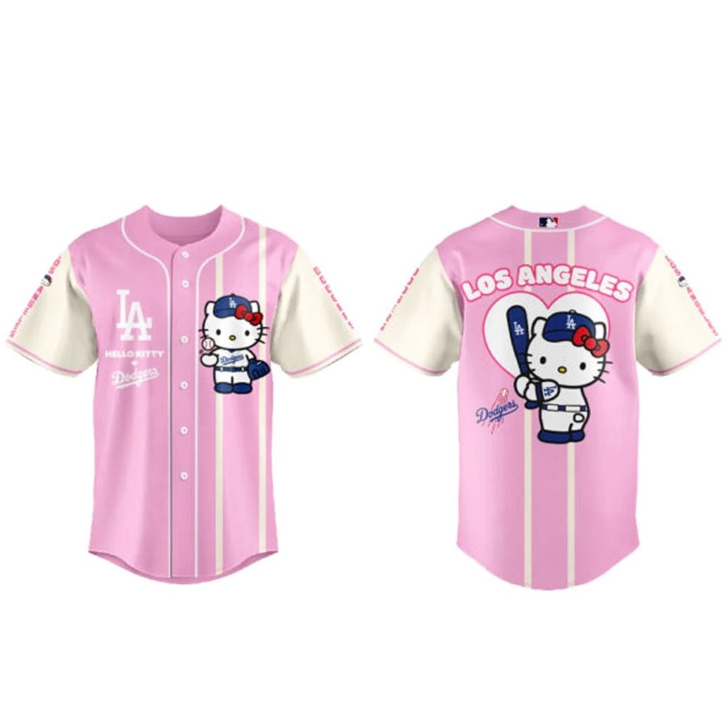Los Angeles Dodgers x Hello Kitty 2026 Pink Baseball Jersey