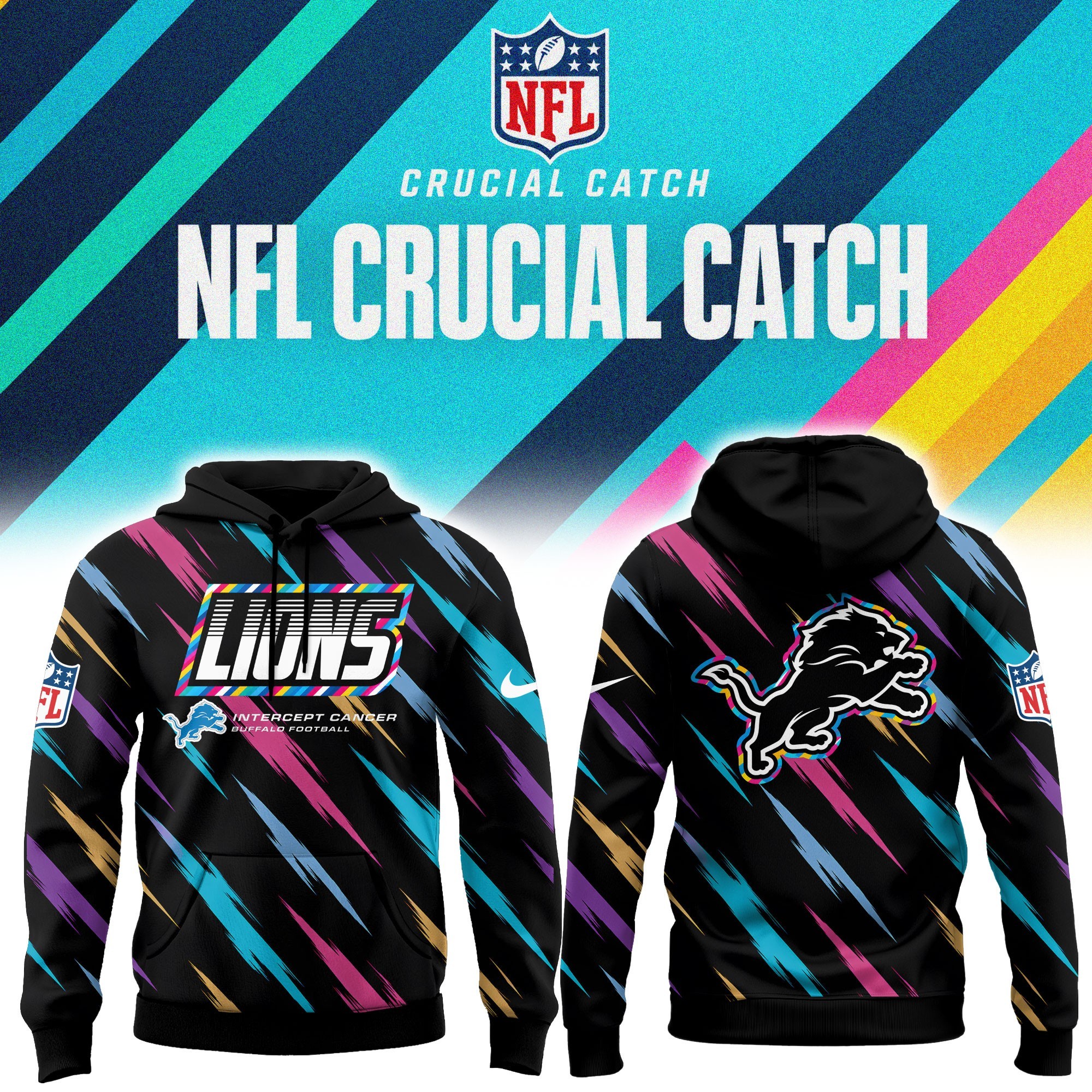 Musemora - Unisex Detroit Lions Hoodie - Football