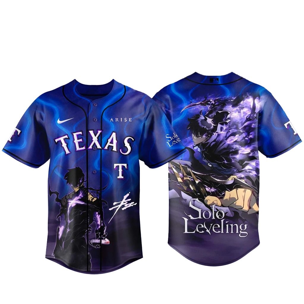 Texas Rangers x Solo Leveling Night 2026 Baseball Jersey Version 2