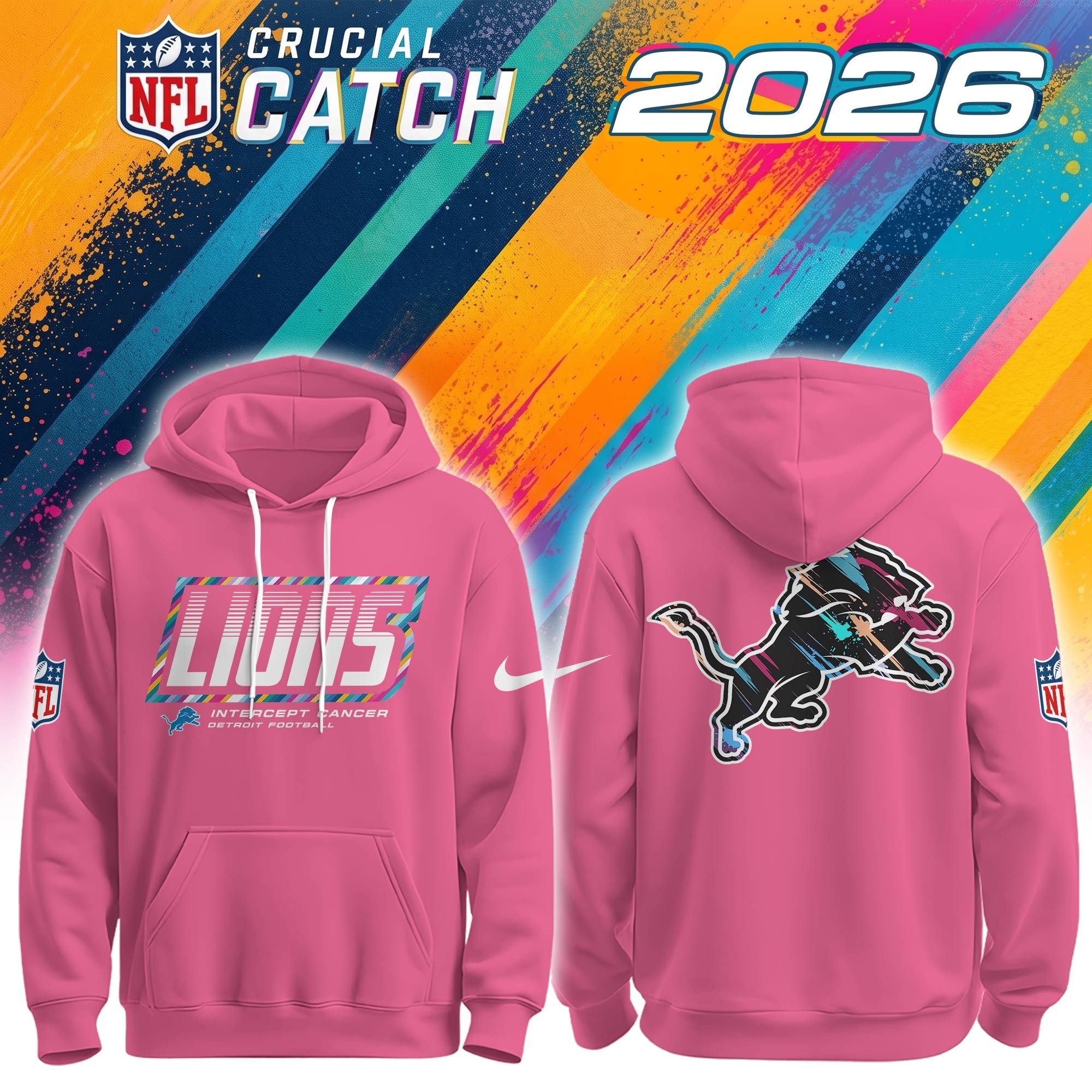 Musemora - Unisex Detroit Lions Hoodie - Game Day Football