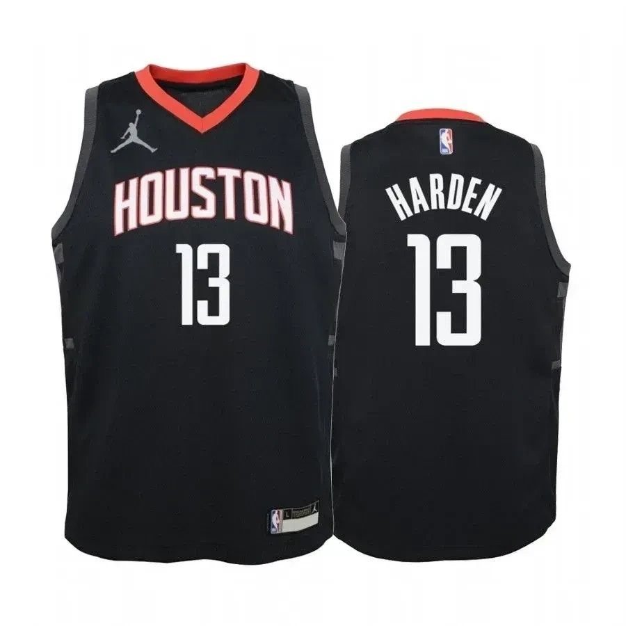 Youth James Harden Houston Rockets Black State Jersey - Unisex
