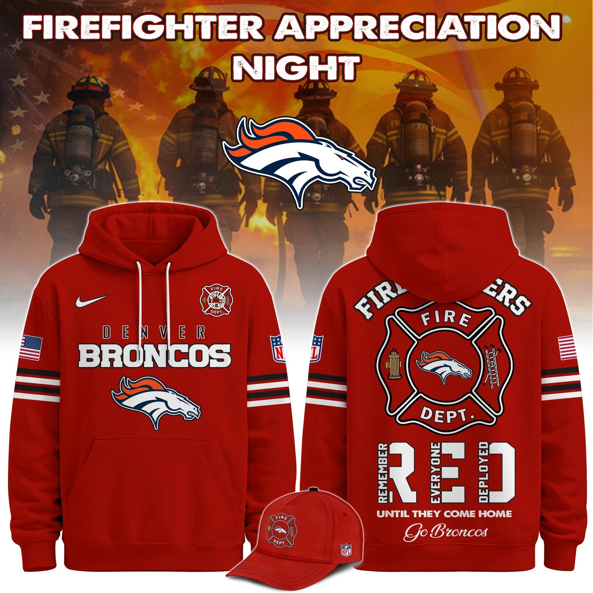 Musemora - Unisex Denver Broncos Hoodie - Game Day