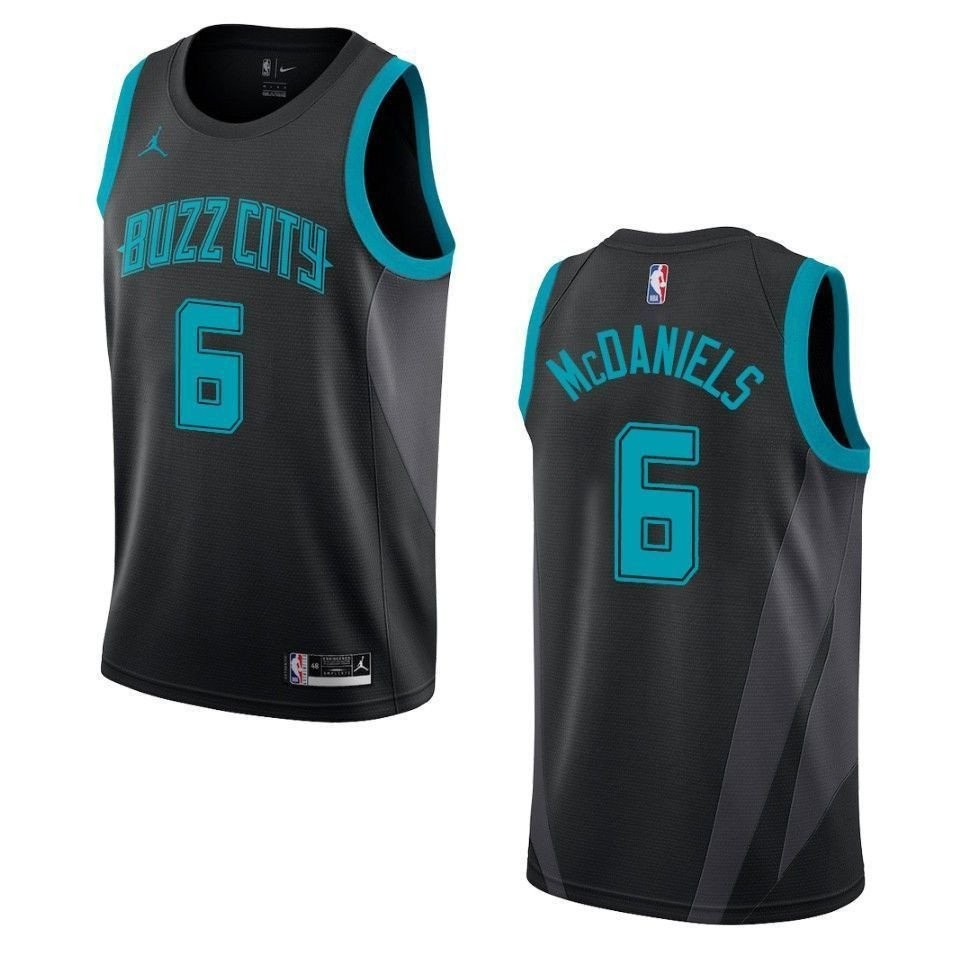 Men's Charlotte Hornets Jalen McDaniels City Swingman Jersey Black S-3XL