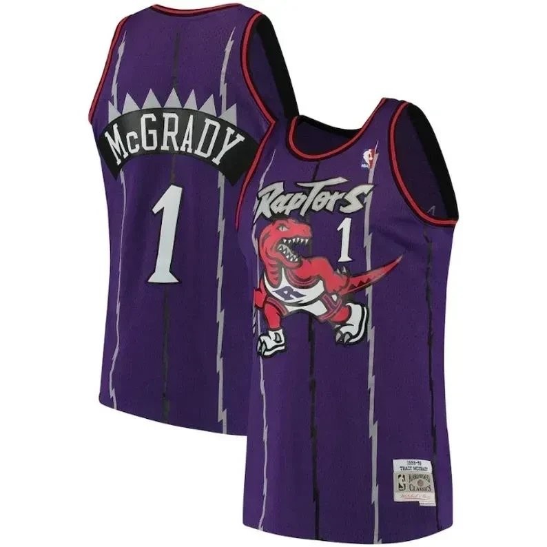Men Toronto Raptors Tracy McGrady #1 Basketball Jersey Multicolor S-3XL