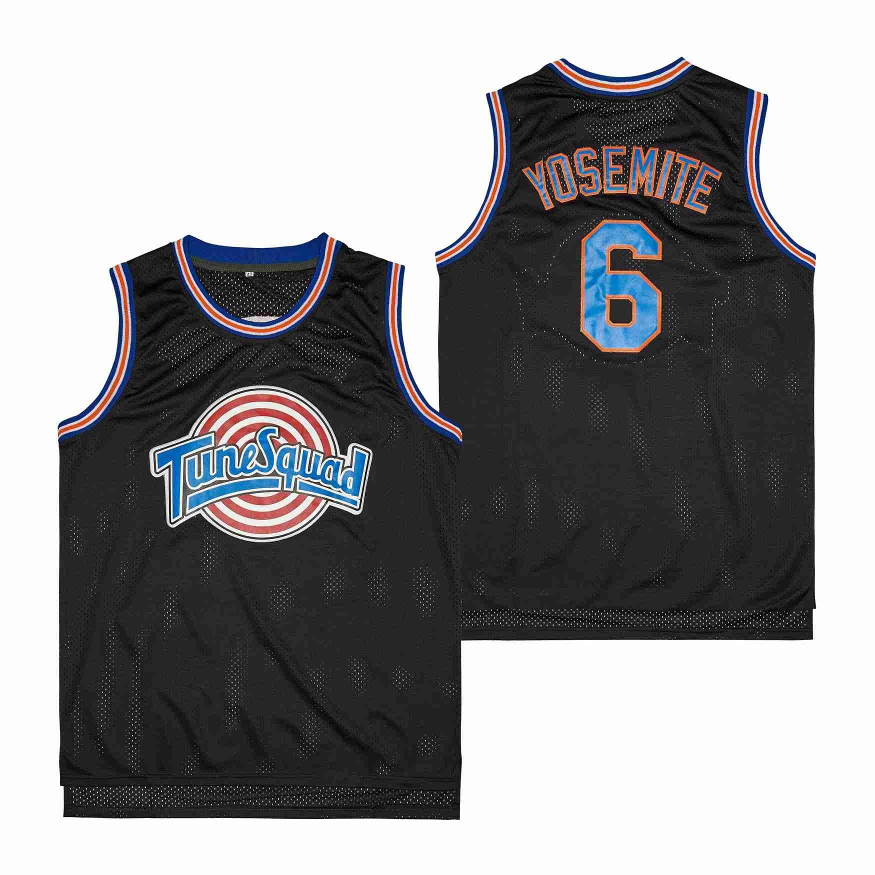 Yosemite 6 Tune Squad Space Jam Swingman Jersey Black Multicolor Unisex - Image 2