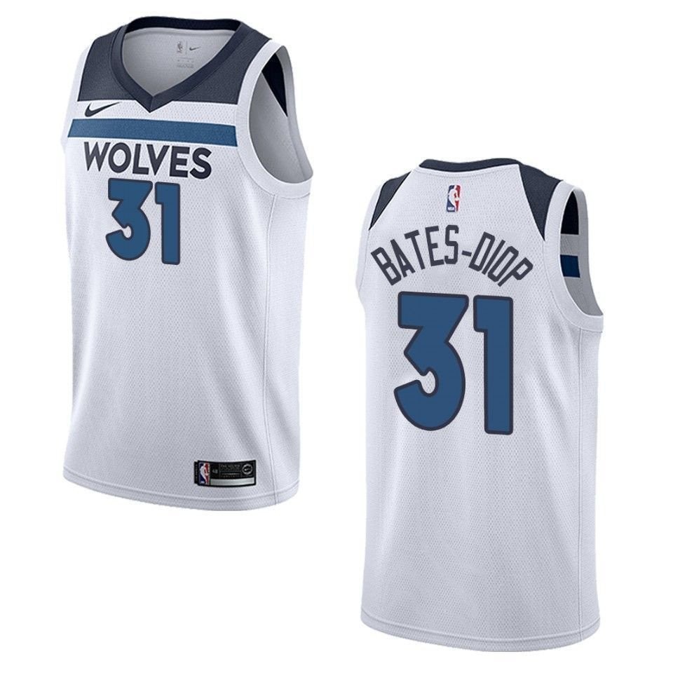 Men's Minnesota Timberwolves Keita Bates-Diop #31 Association Swingman Jersey White