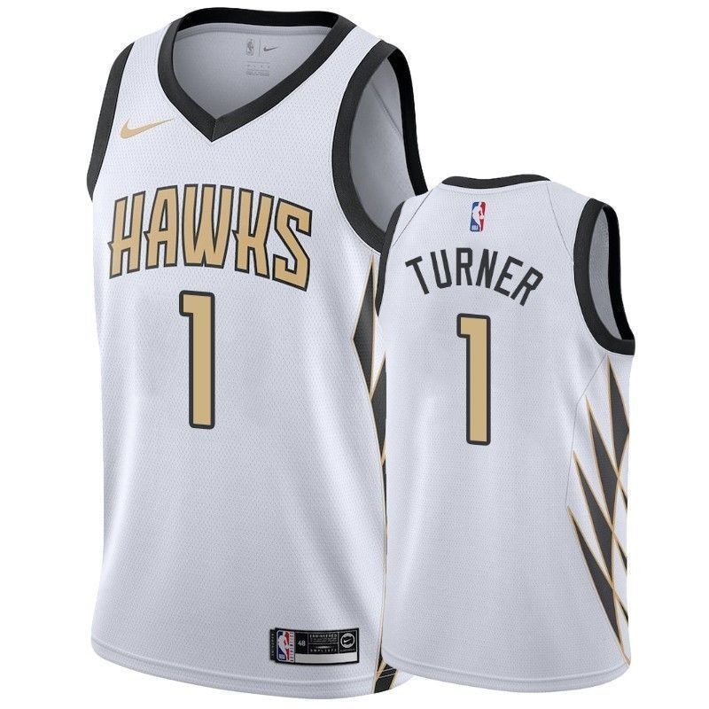 Men's Atlanta Hawks Evan Turner #1 City Edition Basketball Jersey Multicolor S-3XL