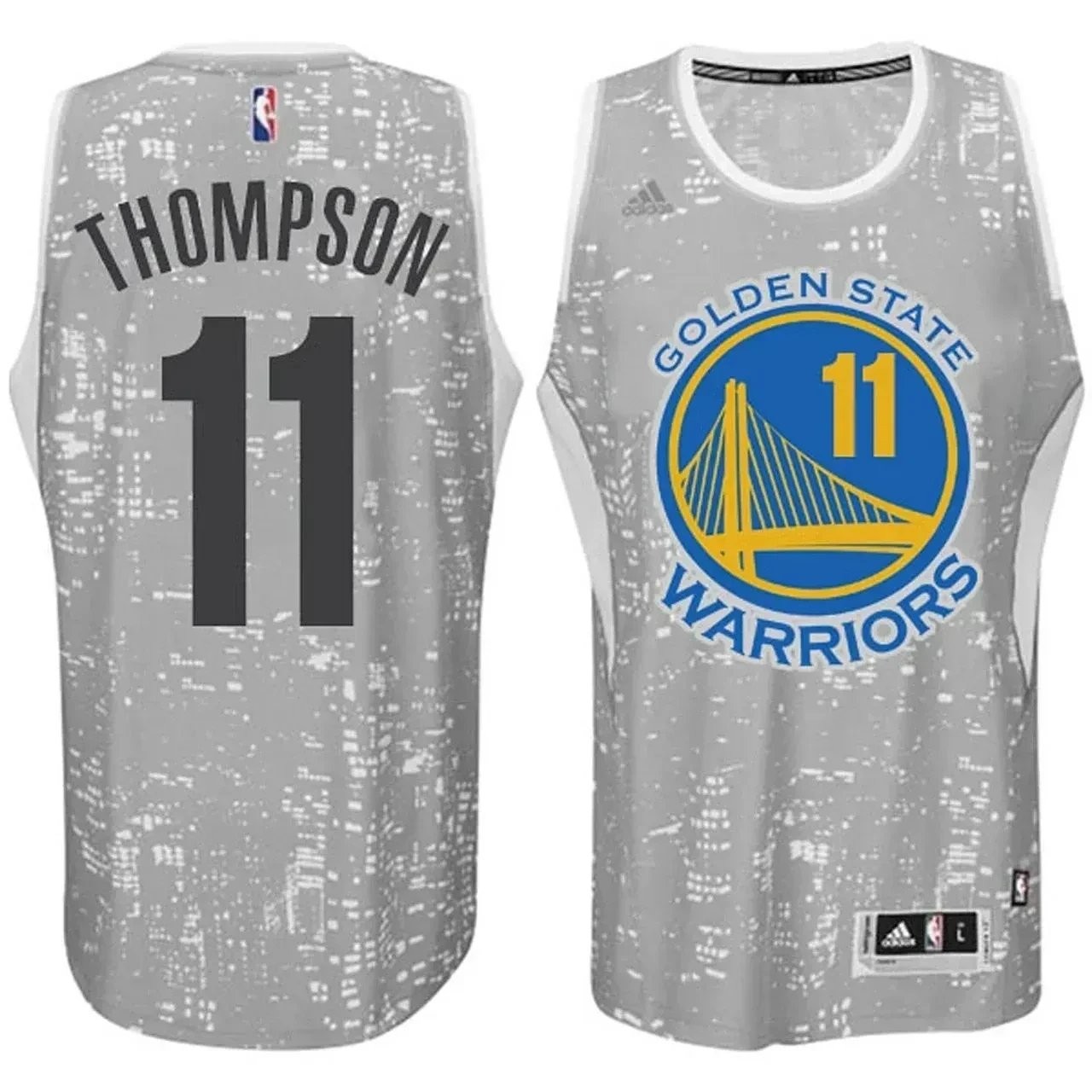 Men's Golden State Warriors Klay Thompson #11 City Lights Gray Swingman Jersey