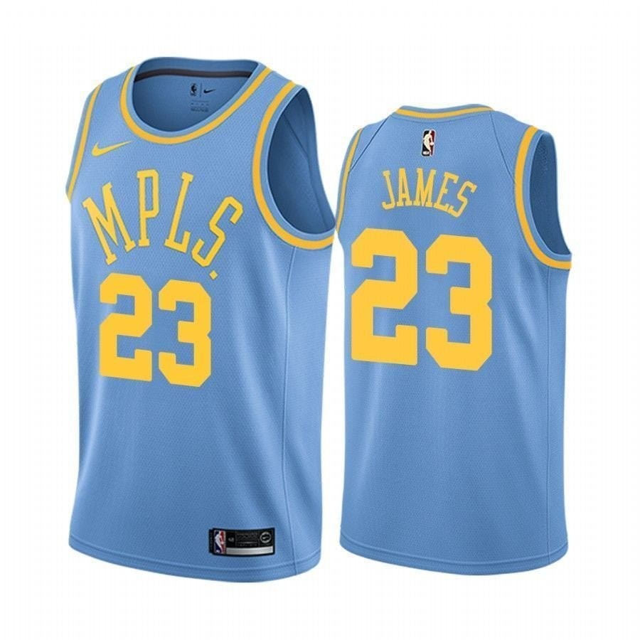 Men's Los Angeles Lakers LeBron James 23 Blue Classic Jersey