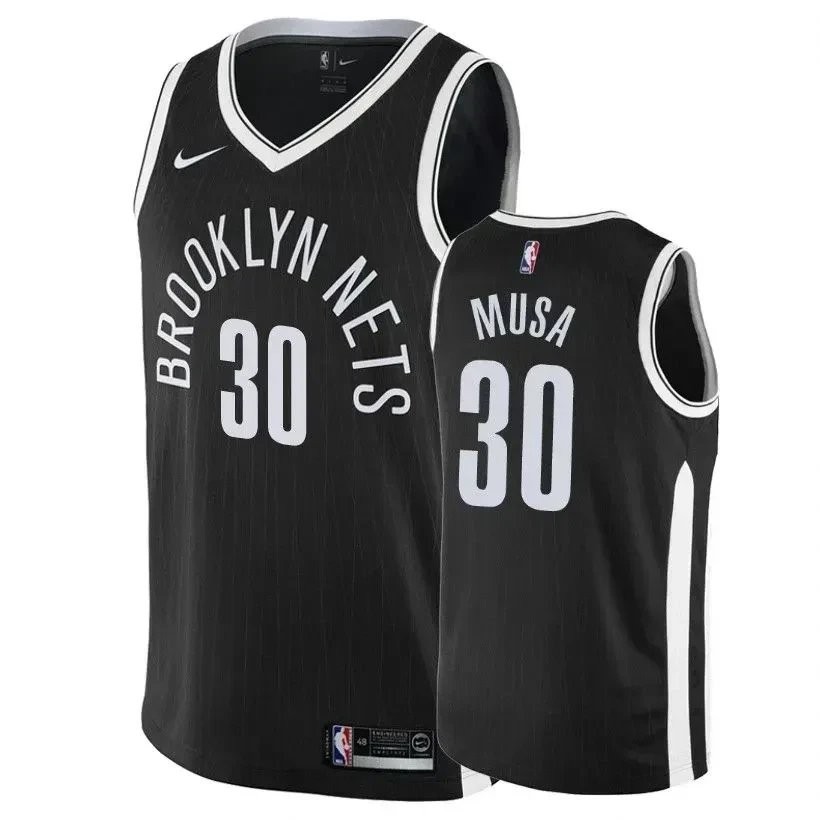 Men's Nets Male Dzanan Musa 30 City Edition Black Jersey
