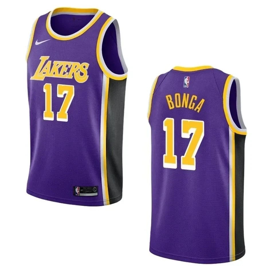 Men's Los Angeles Lakers Isaac Bonga Statement Swingman Jersey Purple