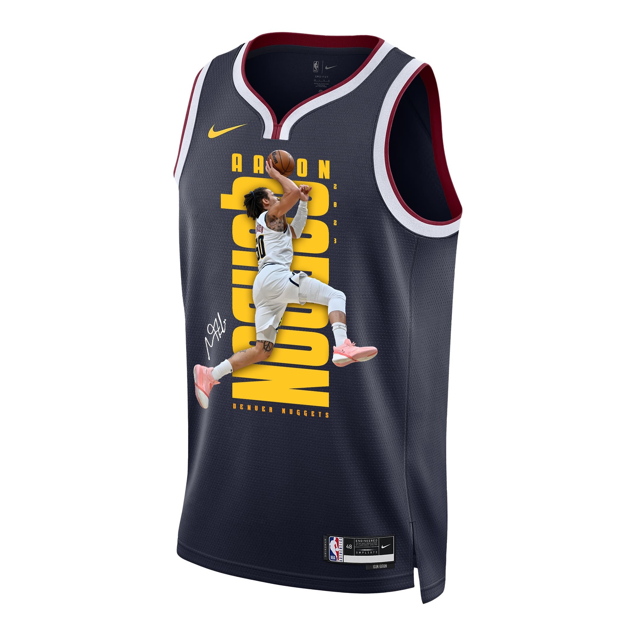 Aaron Gordon 50 Denver Nuggets Slamming Skills 2023 NBA Champions Swingman Jersey - Black - Image 2
