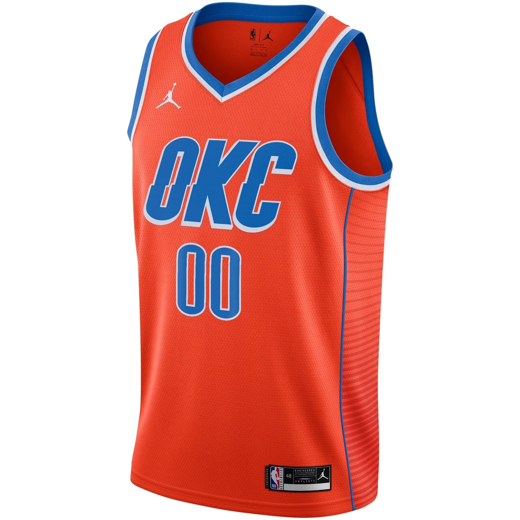 Oklahoma City Thunder Swingman Custom Jersey - Statement Edition - Orange - Image 5