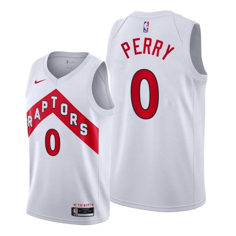 Reggie Perry Toronto Raptors White Association Edition Jersey 0 - Men Jersey