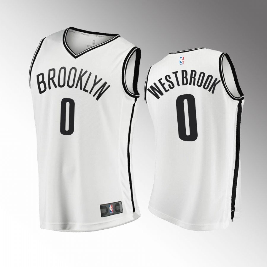Brooklyn Nets Russell Westbrook #0 White Jersey Unisex