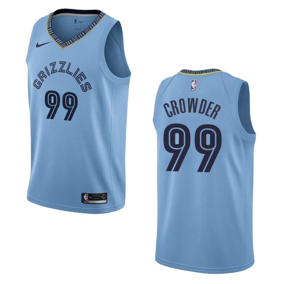 Men's Memphis Grizzlies Jae Crowder Statement Swingman Jersey Blue S-3XL