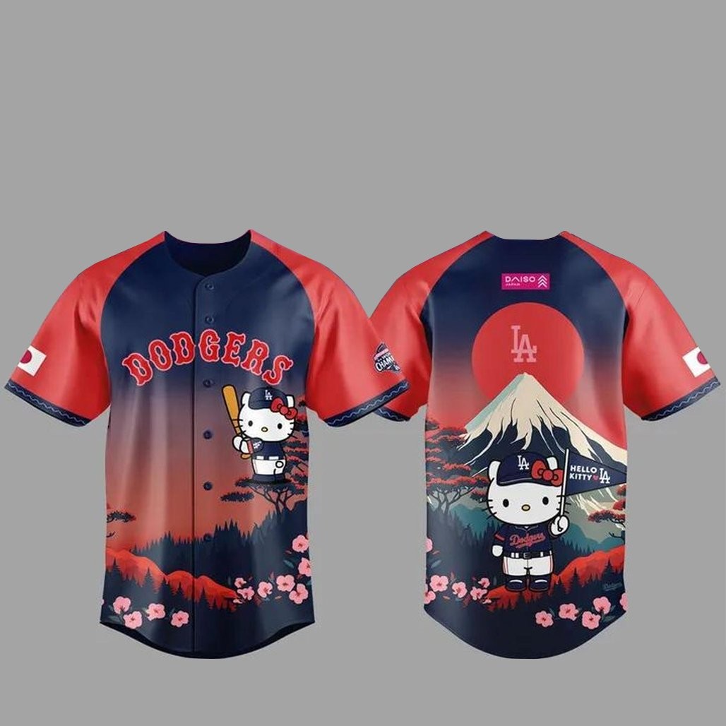 Los Angeles Dodgers x Hello Kitty Japanese Heritage Night 2026 Baseball Jersey