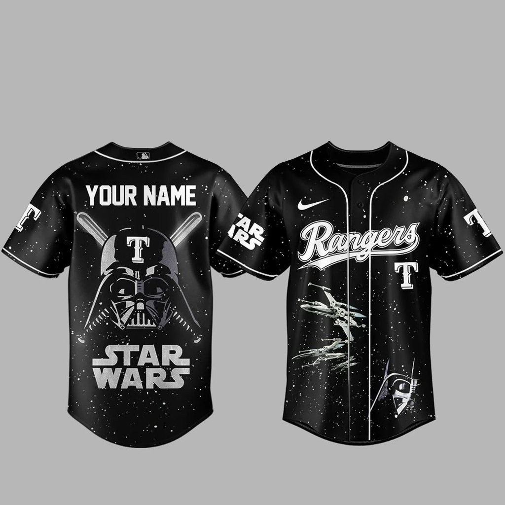 Custom Name Texas Rangers x Star Wars 2026 Baseball Jersey