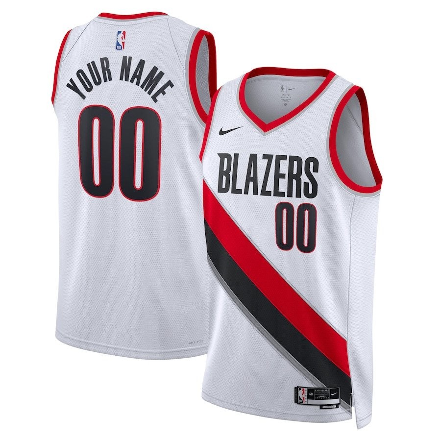 Portland Trail Blazers 2023/24 Association Swingman Custom Jersey White Mens S-3XL