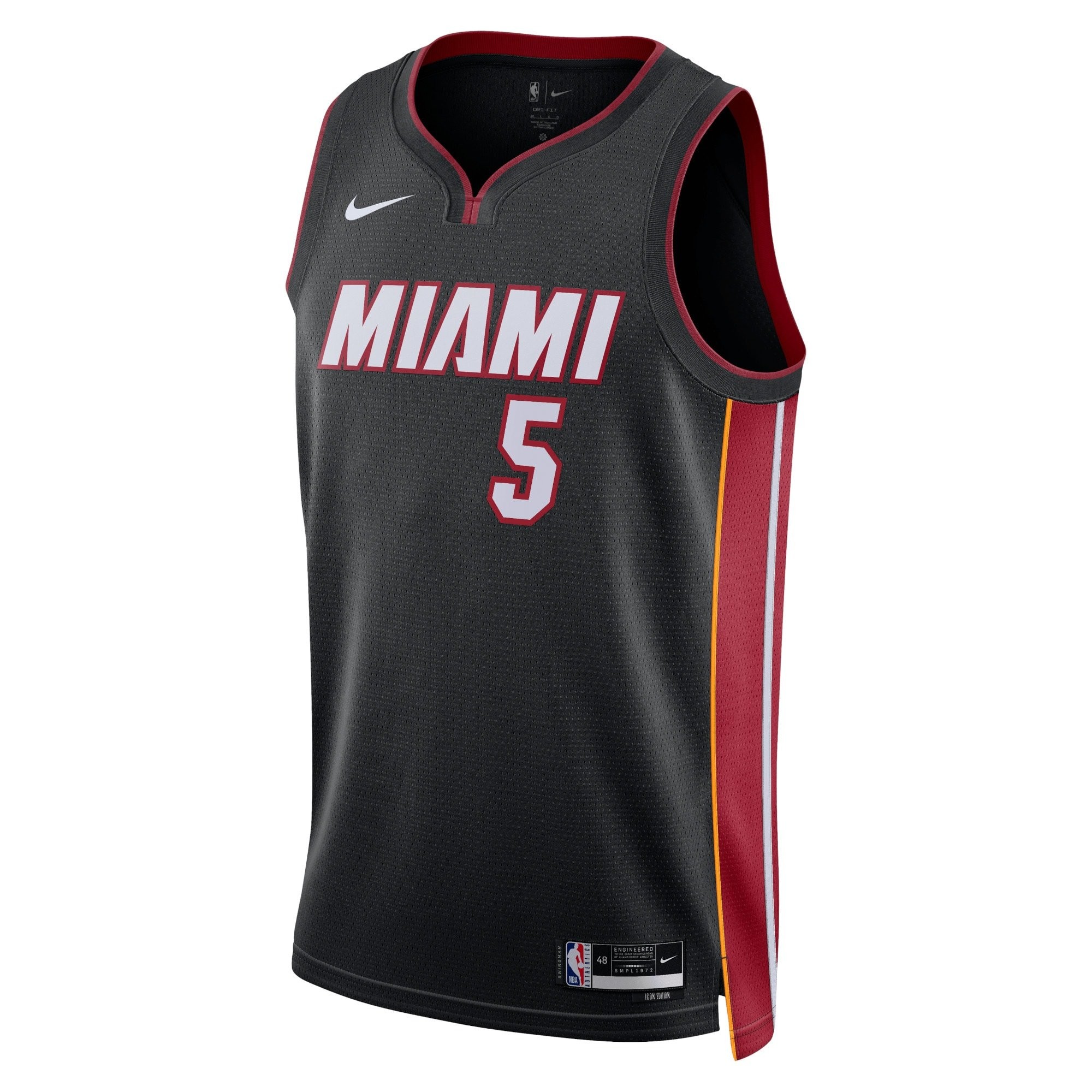 Miami Heat Nikola Jovic Icon Edition Swingman Jersey Black Unisex