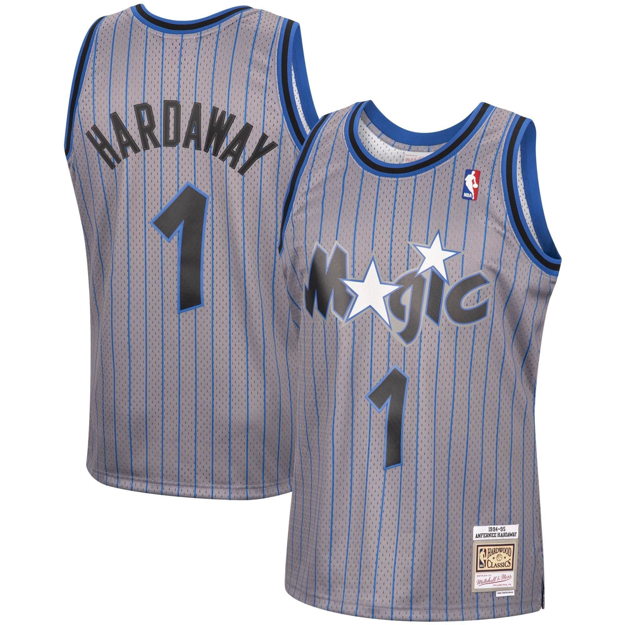 Penny Hardaway Orlando Magic Mitchell Ness 1994-95 Hardwood Classics Reload Swingman Jersey - Gray