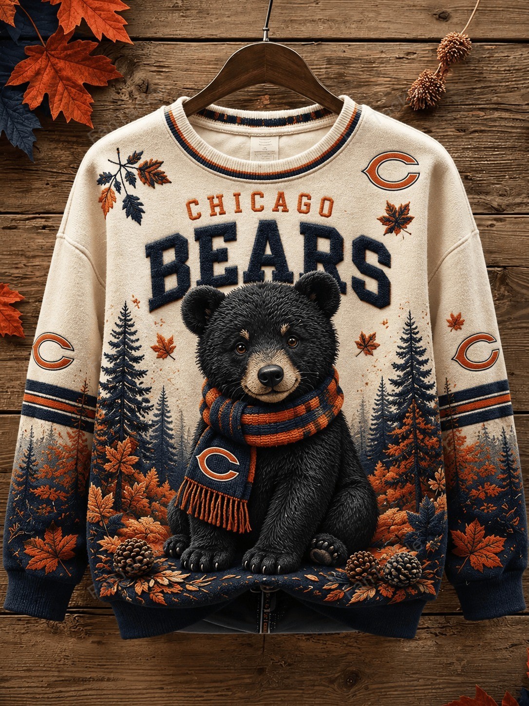 Musemora - Unisex Chicago Bears Sweatshirt - Game Day Football