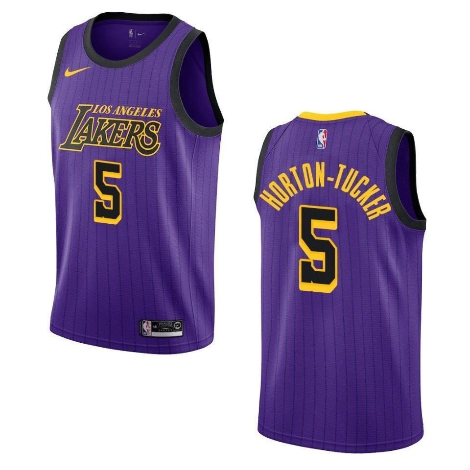 Men's Los Angeles Lakers Talen Horton-Tucker City Swingman Jersey Purple S-3XL