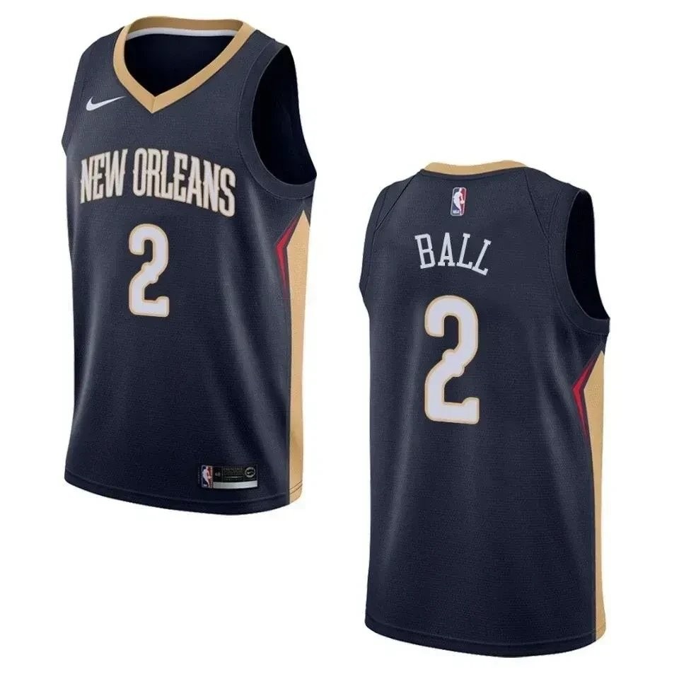 Men's New Orleans Pelicans Lonzo Ball Icon Swingman Jersey Navy S-3XL