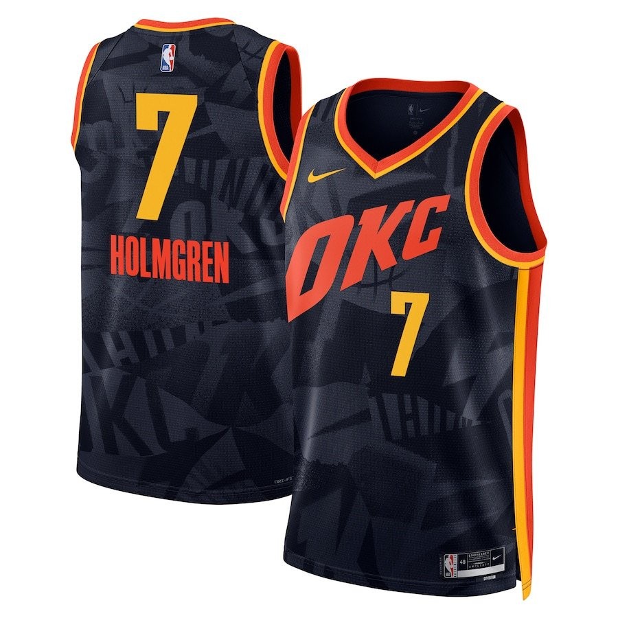 Chet Holmgren Oklahoma City Thunder 2023/24 City Edition Swingman Jersey Navy