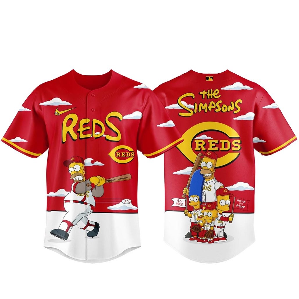 Cincinnati Reds x The Simpsons 2026 Major Gameday Baseball Jersey