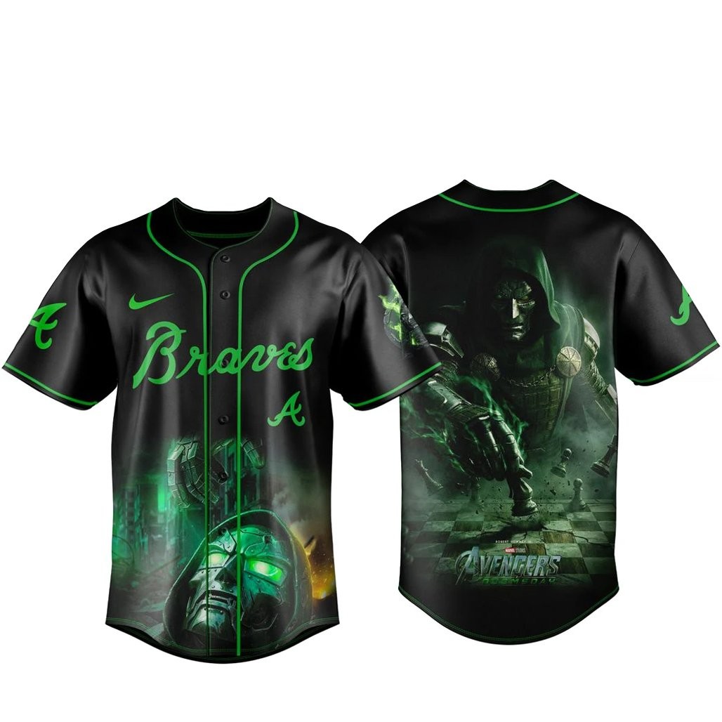 Atlanta Braves x Avengers Doomsday 2026 Doctor Doom Baseball Jersey