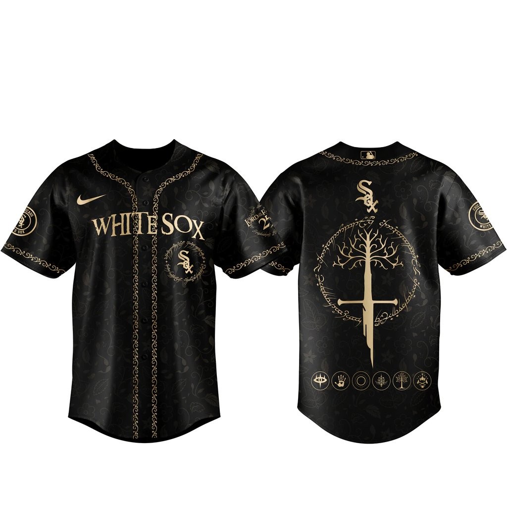 Chicago White Sox The Lord of The Rings 2026 Night Black Baseball Jersey