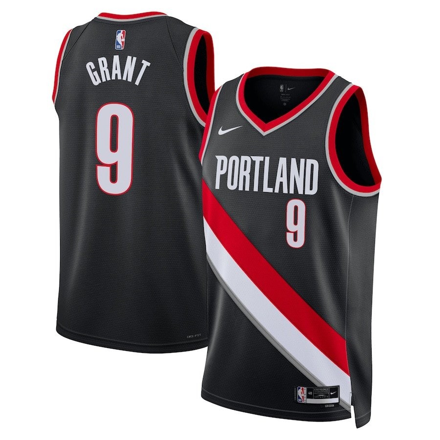 Jerami Grant 9 Portland Trail Blazers Unisex Swingman Jersey Icon Edition Black