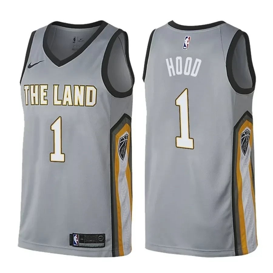 Men's Cavaliers Male Rodney Hood 1 City Edition Gray Jersey