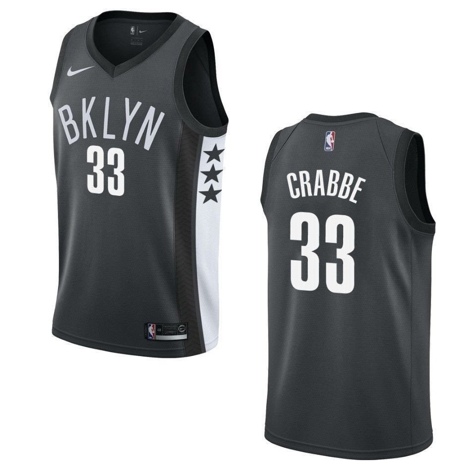 Men's Brooklyn Nets Allen Crabbe #33 Statement Swingman Jersey Black