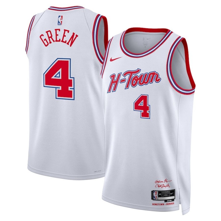 Jalen Green 4 Houston Rockets 2023/24 City Edition Swingman Jersey White