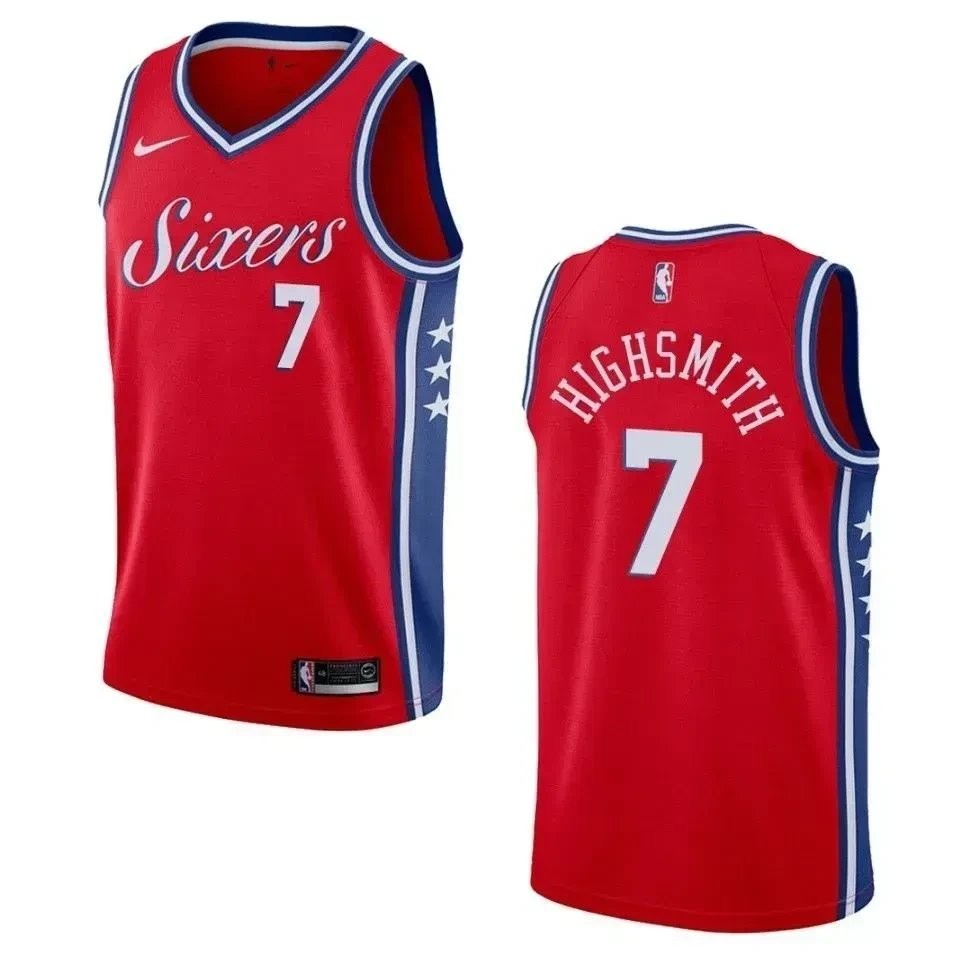 Men's Philadelphia 76ers Haywood Highsmith Statement Swingman Jersey Red S-3XL