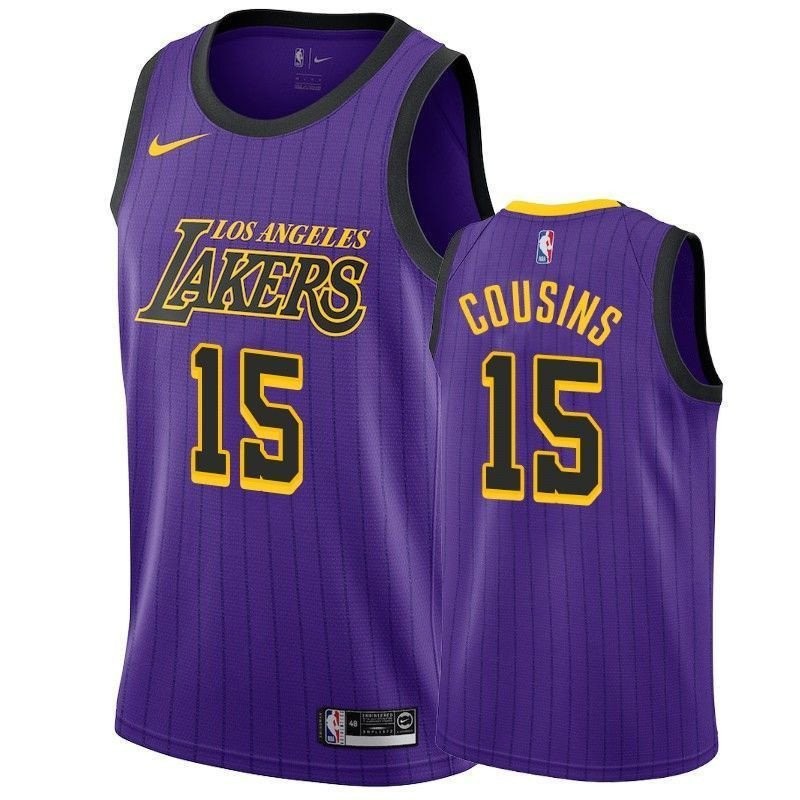 Los Angeles Lakers Demarcus Cousins #15 City Edition Men's Basketball Jersey