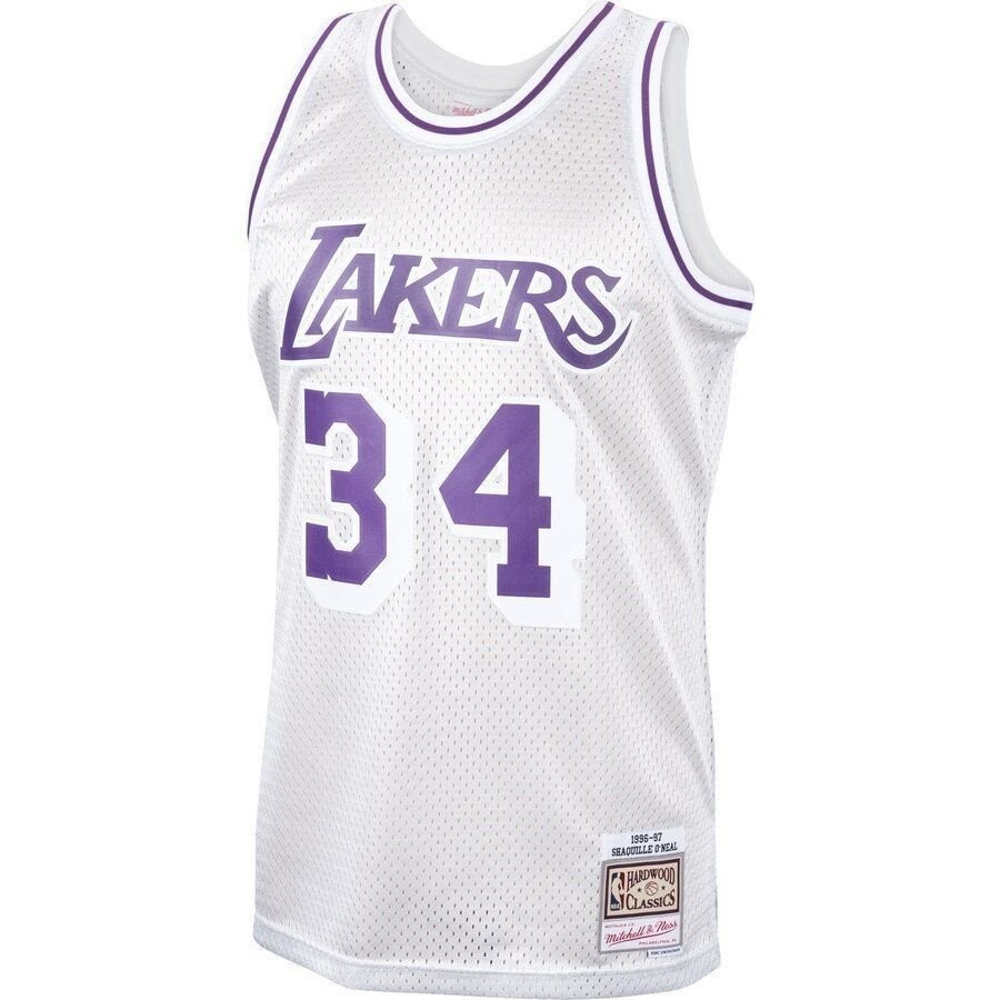 Shaquille O'neal Los Angeles Lakers Mitchell & Ness Hardwood Classics Platinum Swingman Jersey - Image 2