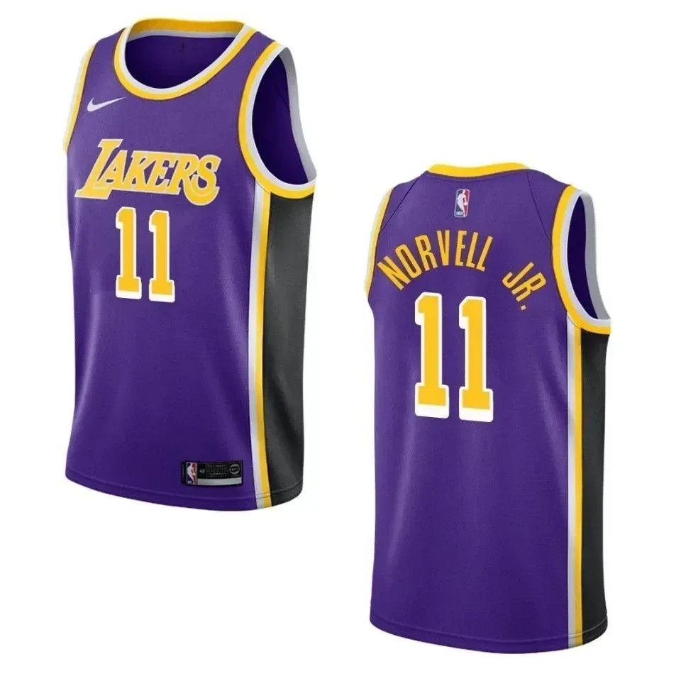 Men's Los Angeles Lakers Zach Norvell Jr. #11 Statement Swingman Jersey Purple