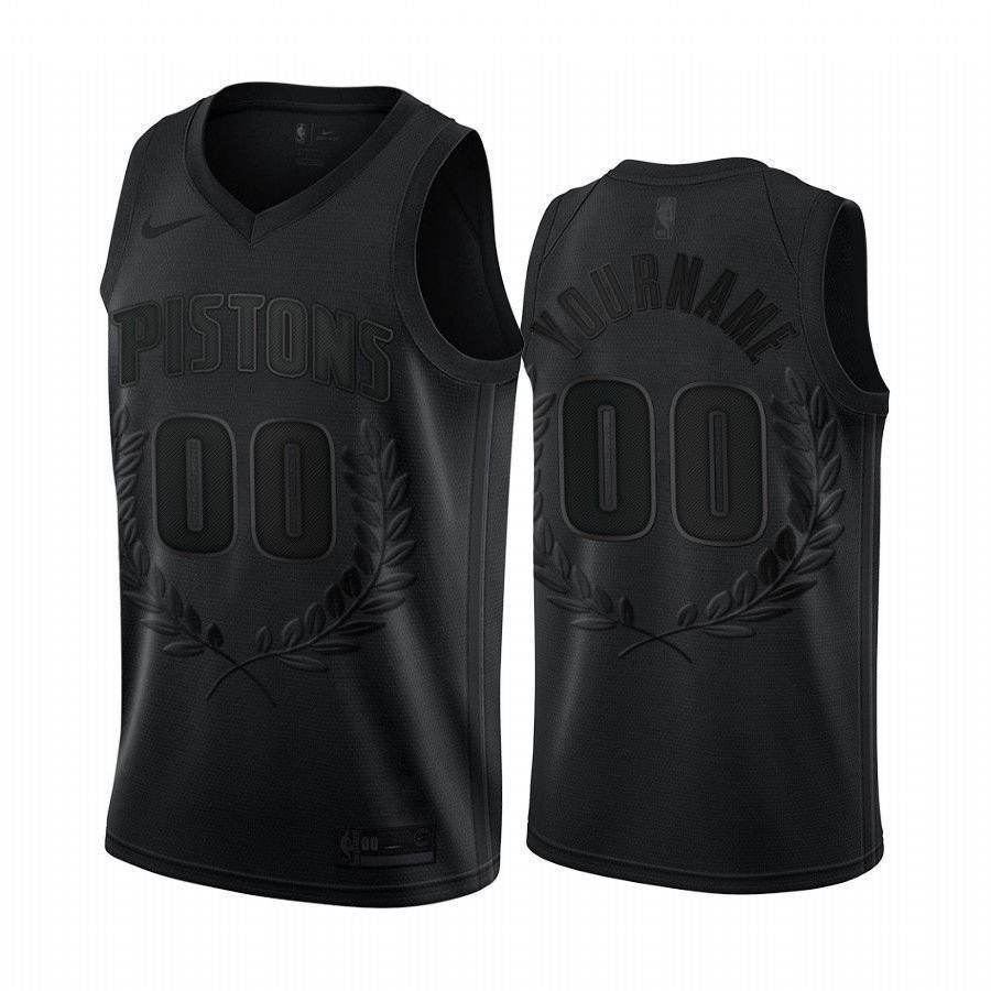 Men's Custom 00 Detroit Pistons Black Glory Awards Jersey S-3XL Multicolor