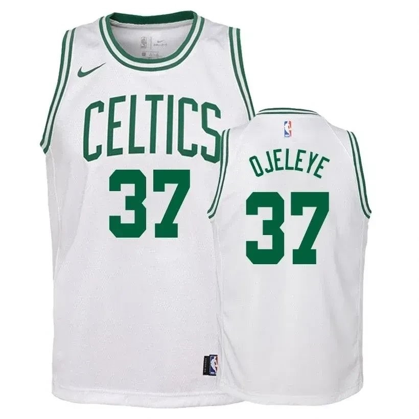 Youth Celtics Semi Ojeleye 37 Association White Jersey - Unisex Basketball Jersey