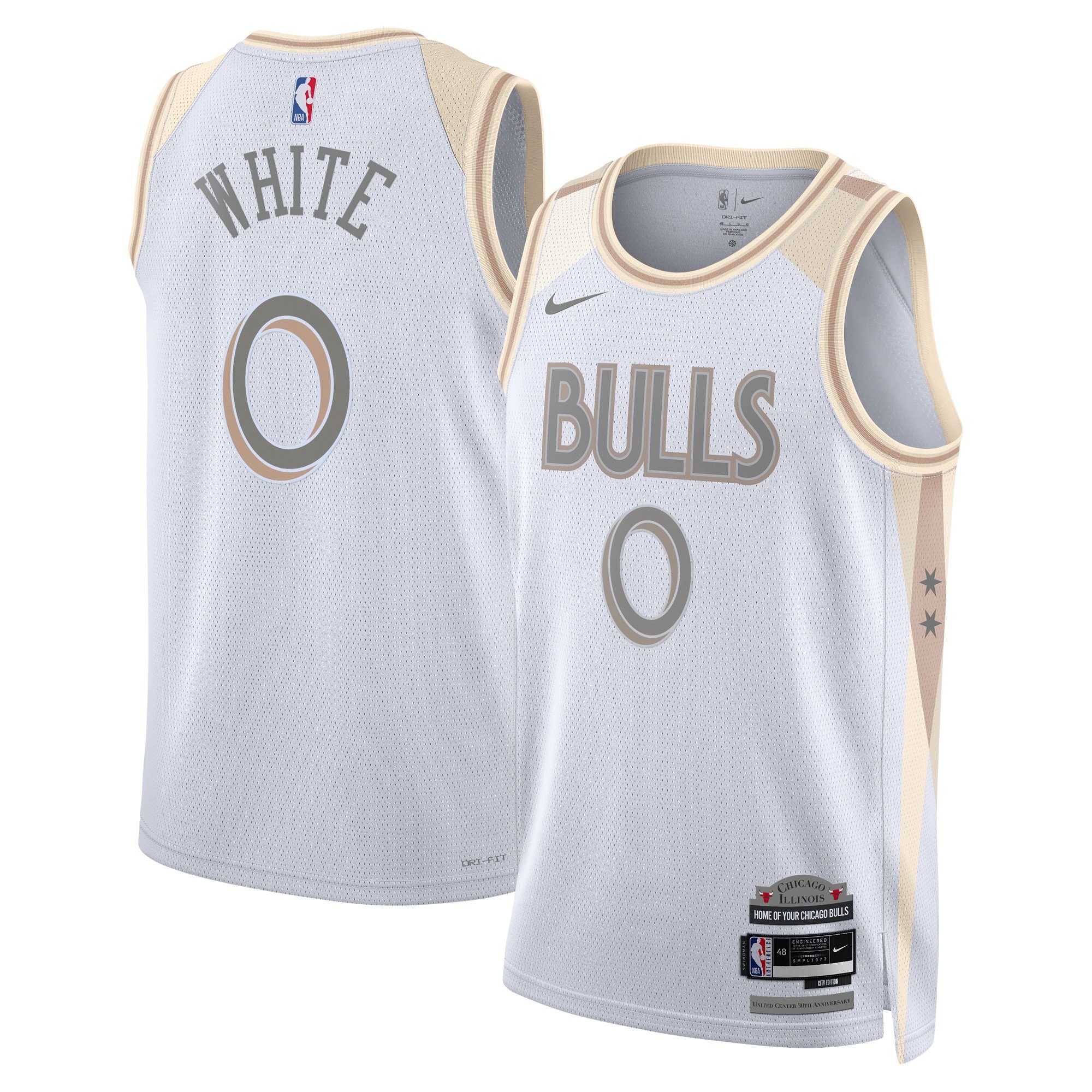 Chicago Bulls City Edition Swingman Jersey 2024 White Coby White Unisex