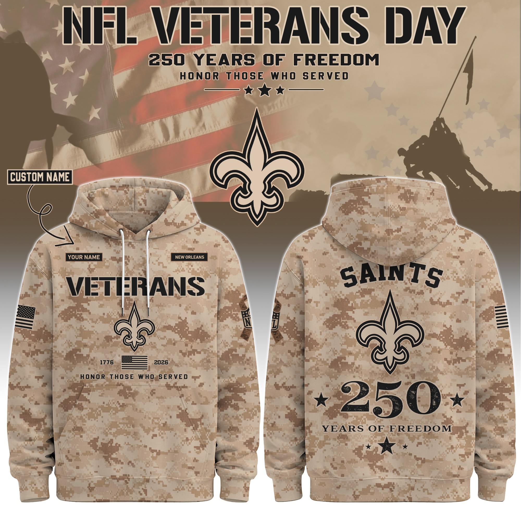 Musemora - Unisex New Orleans Saints Hoodie - Football