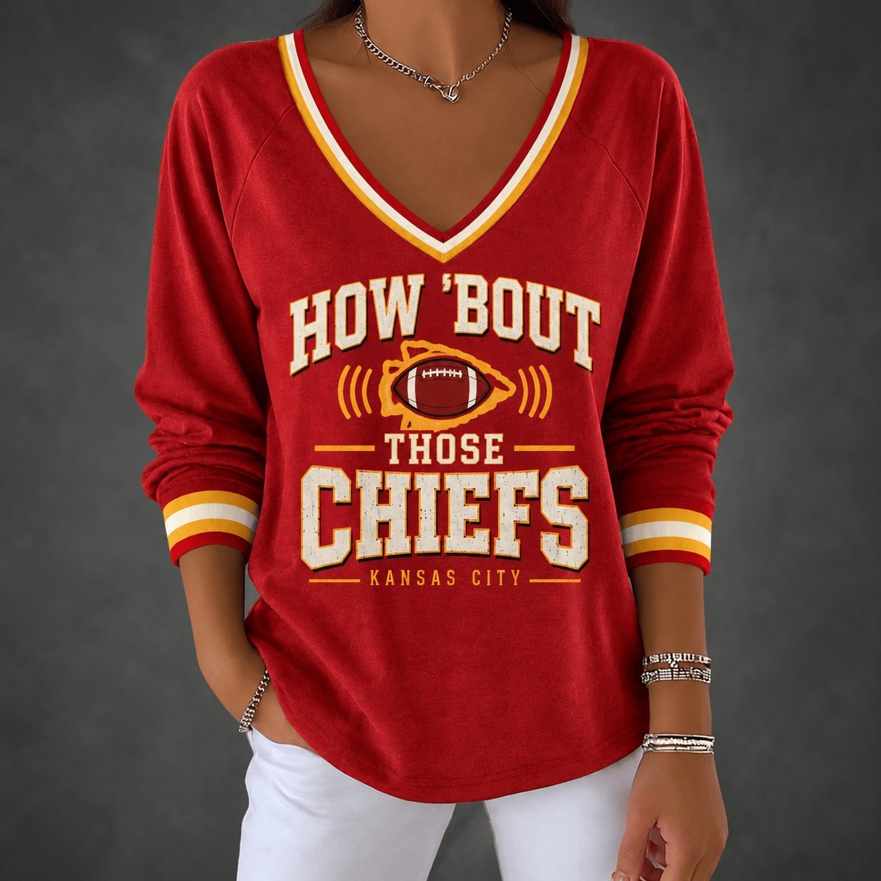 Musemora - Unisex Kansas City Chiefs Long Sleeve Shirt - Football