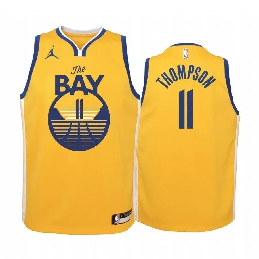 Youth Klay Thompson Golden State Warriors Yellow State Jersey - Unisex Multicolor