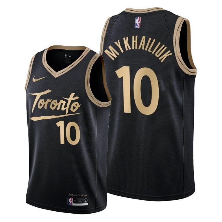 Sviatoslav Mykhailiuk Toronto Raptors Black City Edition Jersey 10 - Men Jersey