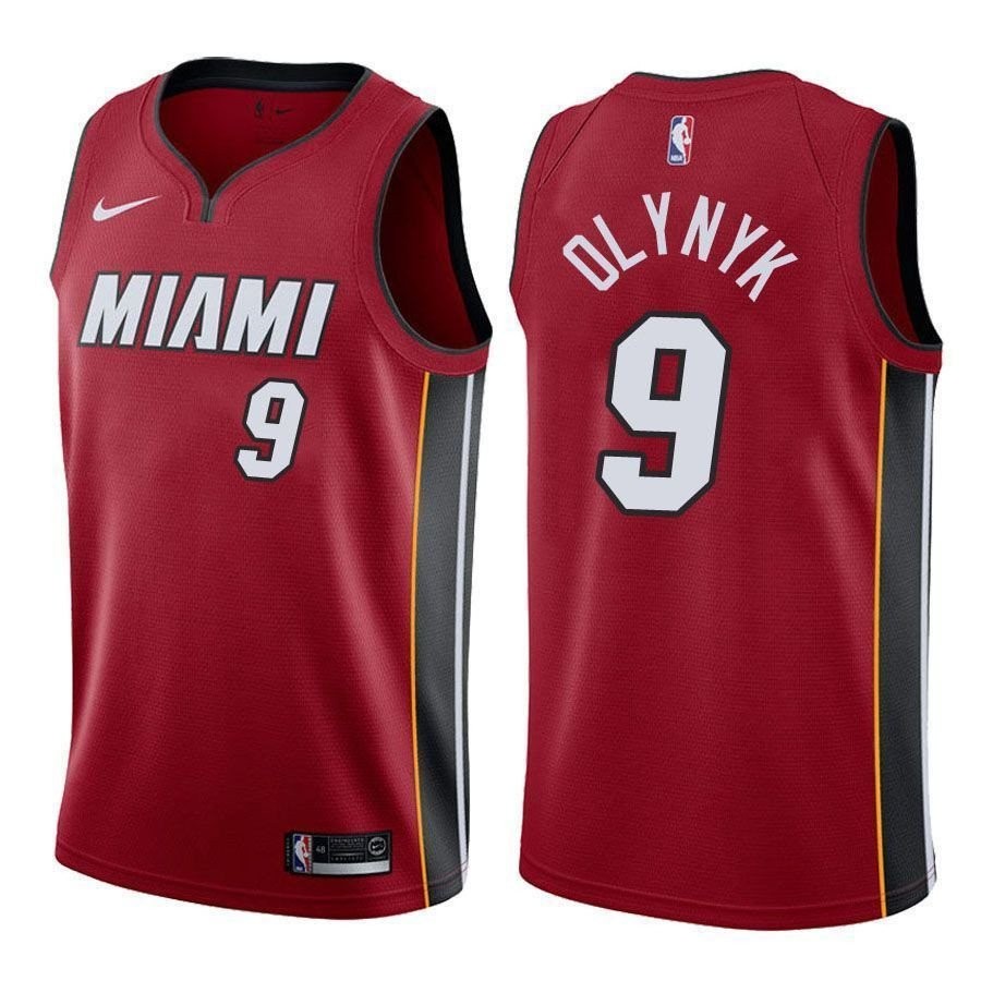 Men's Kelly Olynyk #9 State Red Heat Basketball Jersey S-3XL