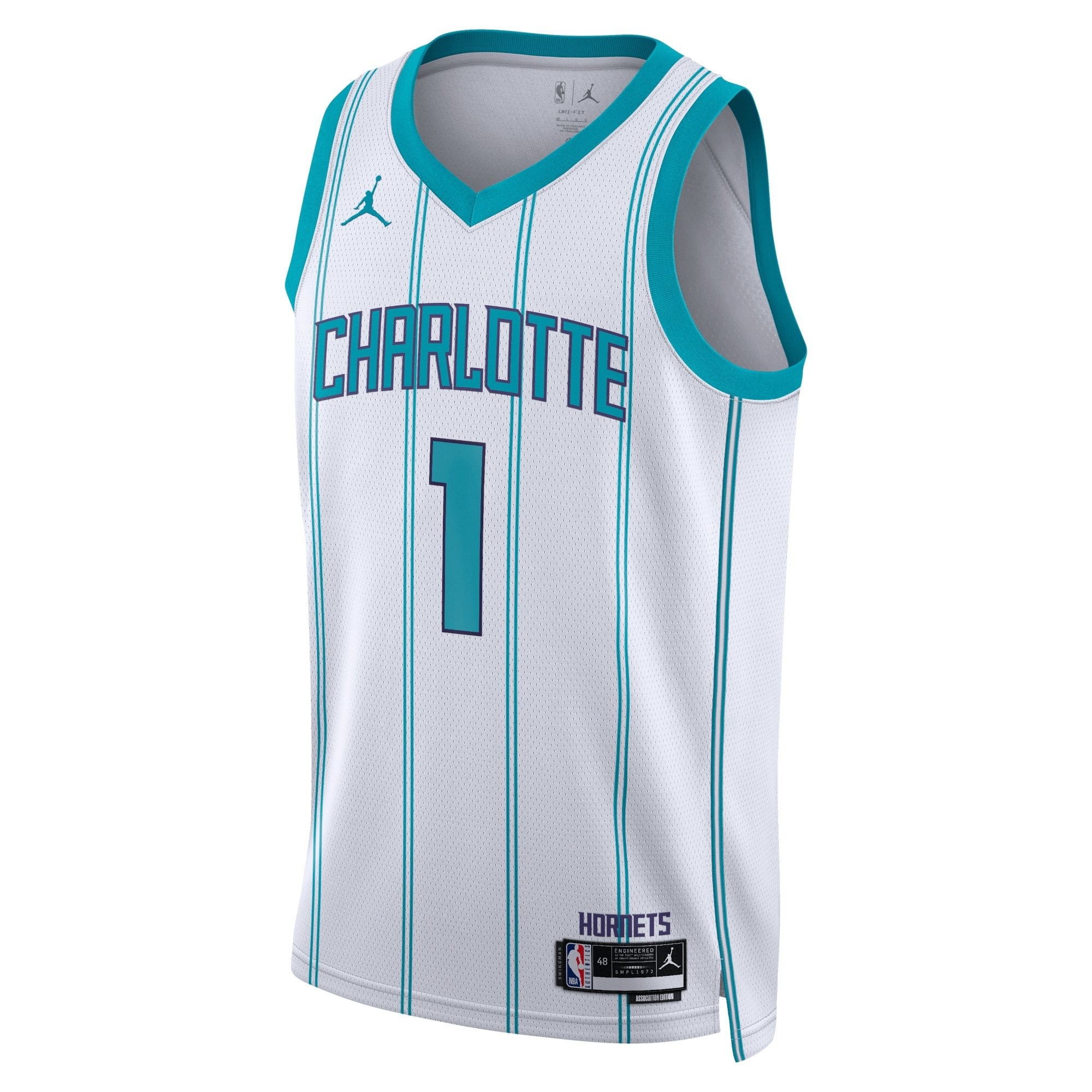 Charlotte Hornets Jordan Brand Association Edition Swingman Jersey White LaMelo Ball Unisex