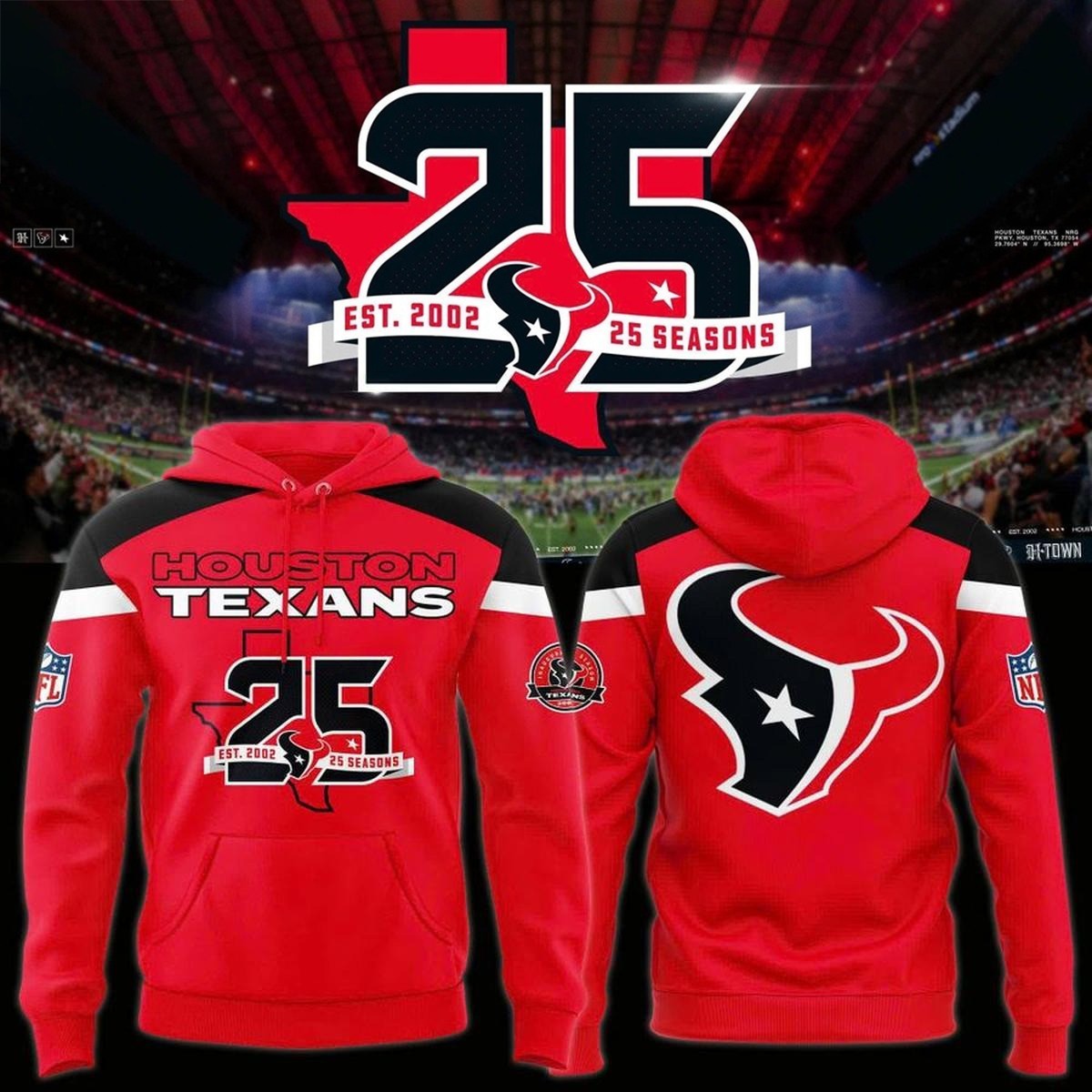 Musemora - Men's Houston Texans Hoodie